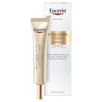 Eucerin Hyaluron Filler + Elasticity, ujędrniający krem przeciwzmarszczkowy pod oczy, SPF 20, 15 ml - zdjęcie produktu