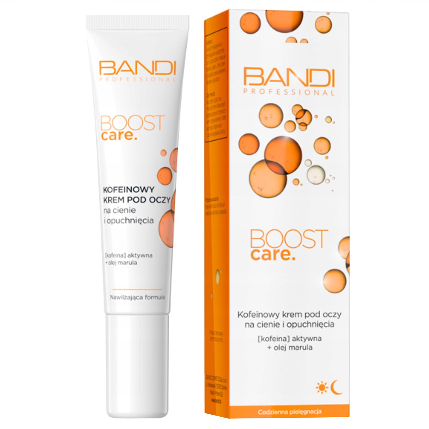 Nieznana Bandi Professional Boost Care, kofeinowy krem pod oczy na cienie i opuchnięcia, 14 ml