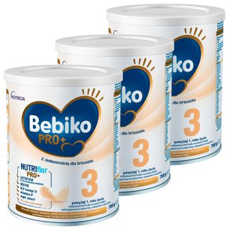 Zestaw Bebiko Pro+ 3 Nutriflor Pro+, mleko modyfikowane, powyżej 1 roku, 3 x 700 g - zdjęcie produktu