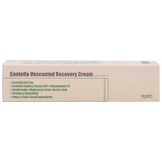 Purito Centella Unscented Recover, bezzapachowy krem regenerujący z ekstraktem z wąkroty azjatyckiej, 50 ml - zdjęcie produktu