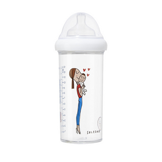 Le Biberon Francais, butelka ze smoczkiem do karmienia niemowląt, tritanowa, Mama, od 6 miesiąca, 360 ml - zdjęcie produktu