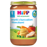 HiPP BIO od pokoleń, jarzynki z kurczakiem i kluseczkami, po 9 miesiącu, 220 g - miniaturka zdjęcia produktu