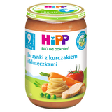HiPP Danie Bio, jarzynki z kurczakiem i kluseczkami, po 9 miesiącu, 220 g - miniaturka zdjęcia produktu