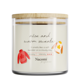 Nacomi Fragrances, świeca sojowa, zapachowa, Nice and warm sweater, 450 g KRÓTKA DATA - zdjęcie produktu