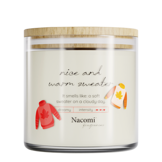 Nacomi Fragrances, świeca sojowa, zapachowa, Nice and warm sweater, 450 g - zdjęcie produktu