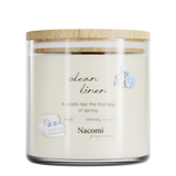 Nacomi Fragrances, świeca sojowa, zapachowa, Clean linen, 450 g - miniaturka zdjęcia produktu