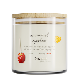 Nacomi Fragrances, świeca sojowa, zapachowa, Caramel apples, 450 g - zdjęcie produktu
