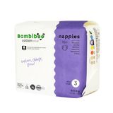 Bambiboo Cottonwear, pieluchy jednorazowe ekologiczne, z bawełną organiczną, Midi, rozmiar 3, 6-11 kg, 26 sztuk - miniaturka zdjęcia produktu