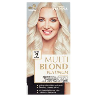Joanna Multi Blond Platinum, rozjaśniacz do całych włosów do 9 tonów, 1 sztuka USZKODZONE OPAKOWANIE Joanna Multi Blond Platinum, rozjaśniacz do całych włosów do 9 tonów, 1 sztuka USZKODZONE OPAKOWANIE - zdjęcie produktu