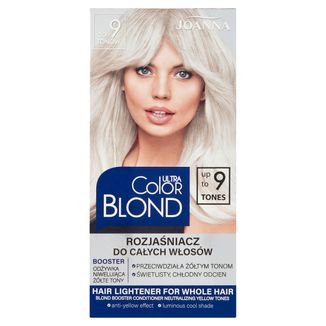 Joanna Ultra Color Blond, rozjaśniacz do całych włosów do 9 tonów, 1 sztuka USZKODZONE OPAKOWANIE - zdjęcie produktu