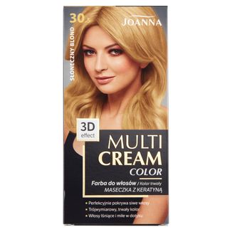 Joanna Multi Cream Color, farba do włosów, 30.5 słoneczny blond, 1 sztuka  - zdjęcie produktu