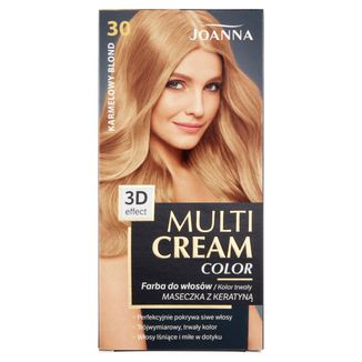 Joanna Multi Cream Color, farba do włosów, 30 karmelowy blond, 1 sztuka - zdjęcie produktu