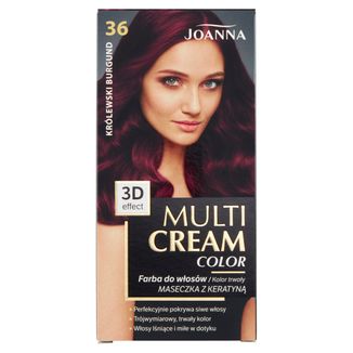 Joanna Multi Cream Color, farba do włosów, 36 królewski burgund, 1 sztuka - zdjęcie produktu