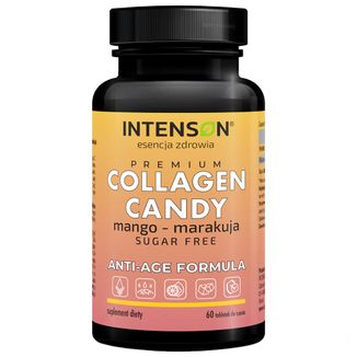 Intenson Collagen Candy, smak mango-marakuja, 60 tabletek do ssania - zdjęcie produktu