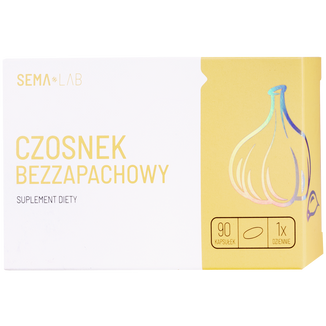 SEMA Lab Czosnek Bezzapachowy, 90 kapsułek USZKODZONE OPAKOWANIE SEMA Lab Czosnek Bezzapachowy, 90 kapsułek USZKODZONE OPAKOWANIE - zdjęcie produktu