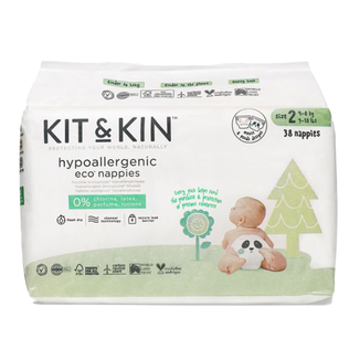 Kit&Kin, biodegradowalne pieluszki jednorazowe, rozmiar 2 Midi, 4-8 kg, 38 sztuk - zdjęcie produktu