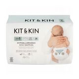 Kit&Kin, pieluszki jednorazowe, biodegradowalne, rozmiar 1, 2-5 kg, 38 sztuk - miniaturka zdjęcia produktu