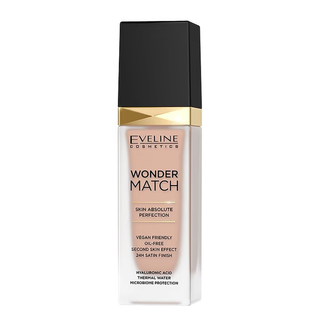 Eveline Cosmetics Wonder Match, luksusowy podkład dopasowujący się do skóry, nr 35 Sunny Beige, 30 ml - zdjęcie produktu