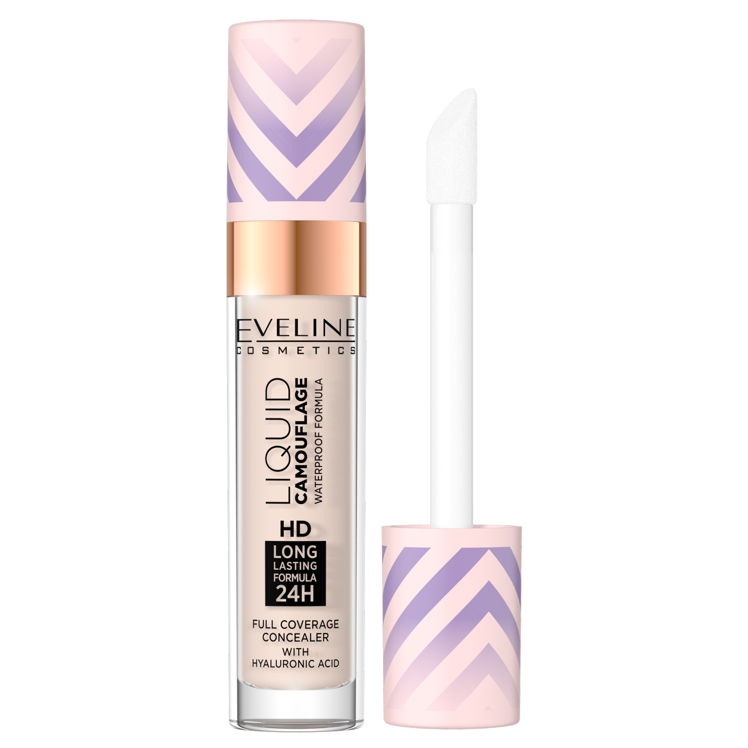 Nieznana Eveline Cosmetics Liquid Camuflage, wodoodporny korektor z kwasem hialuronowym, nr 01, Light Porcelain, 7 ml