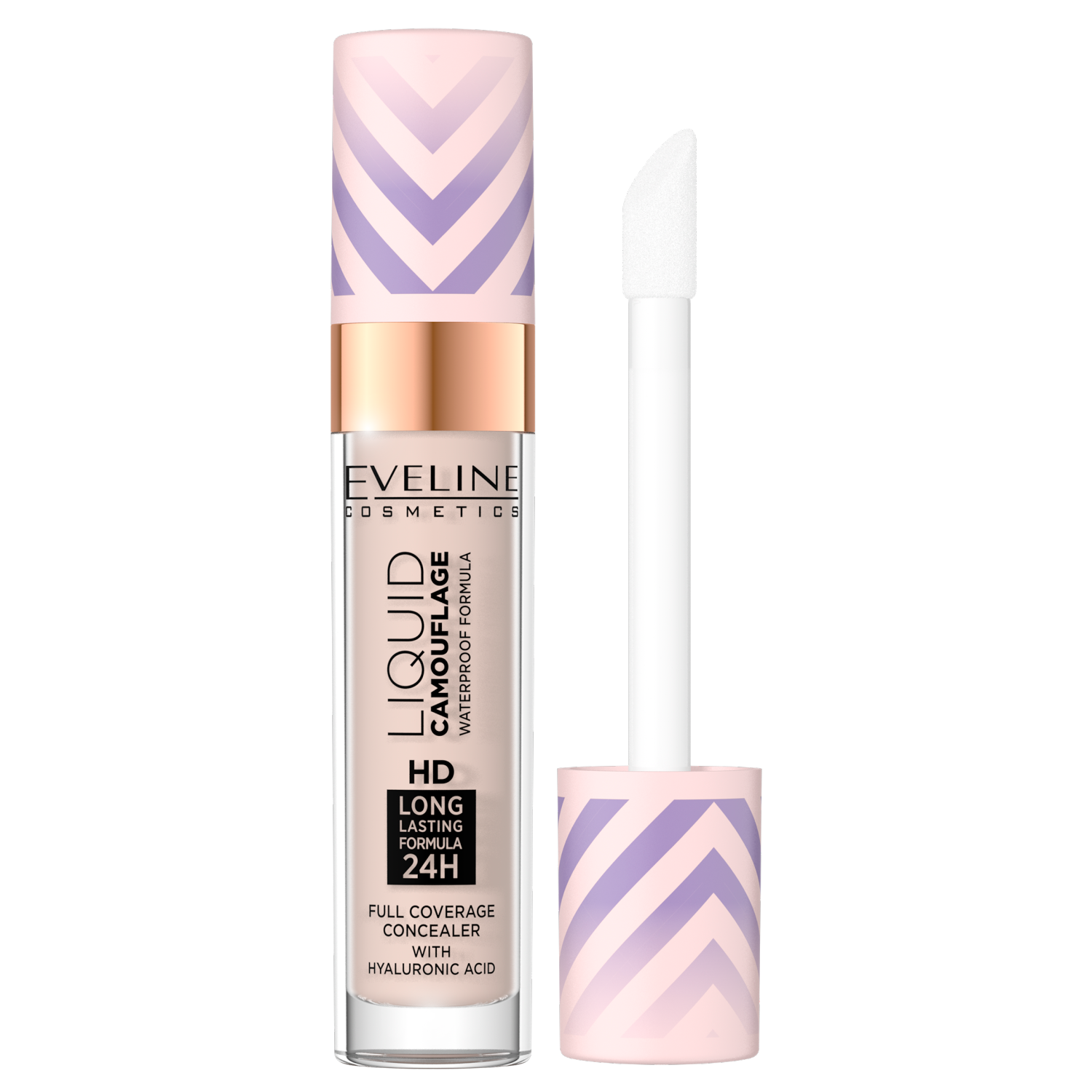 Nieznana Eveline Cosmetics Liquid Camuflage, wodoodporny korektor z kwasem hialuronowym, nr 02, Light Vanilla, 7 ml