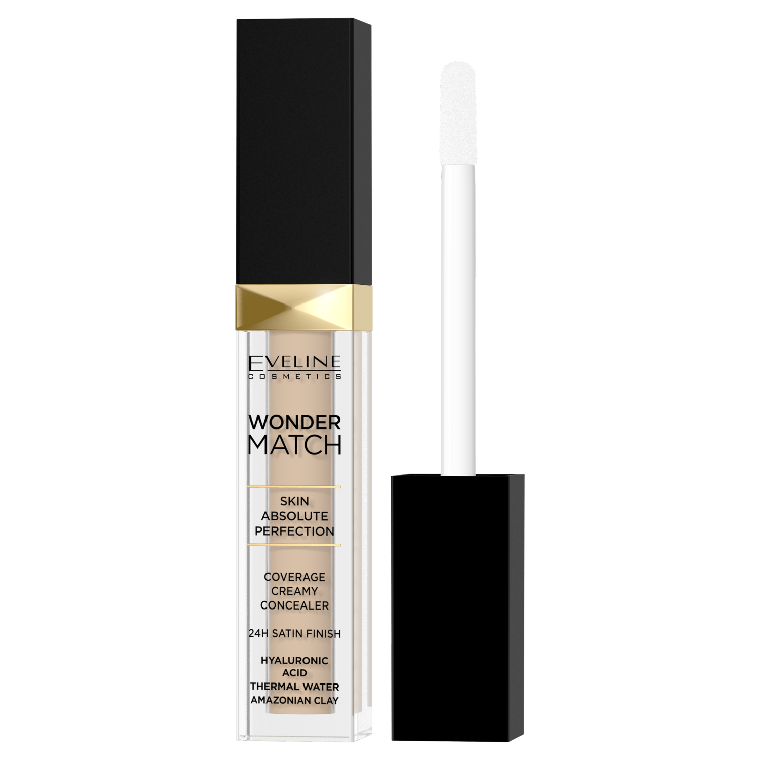 Nieznana Eveline Cosmetics Wonder Match, korektor w płynie, nr 25 sand nude, 7 ml