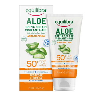 Equilibra Aloe, krem do twarzy przeciwsłoneczny, przeciwzmarszczkowy, SPF 50+, 75 ml USZKODZONE OPAKOWANIE - zdjęcie produktu