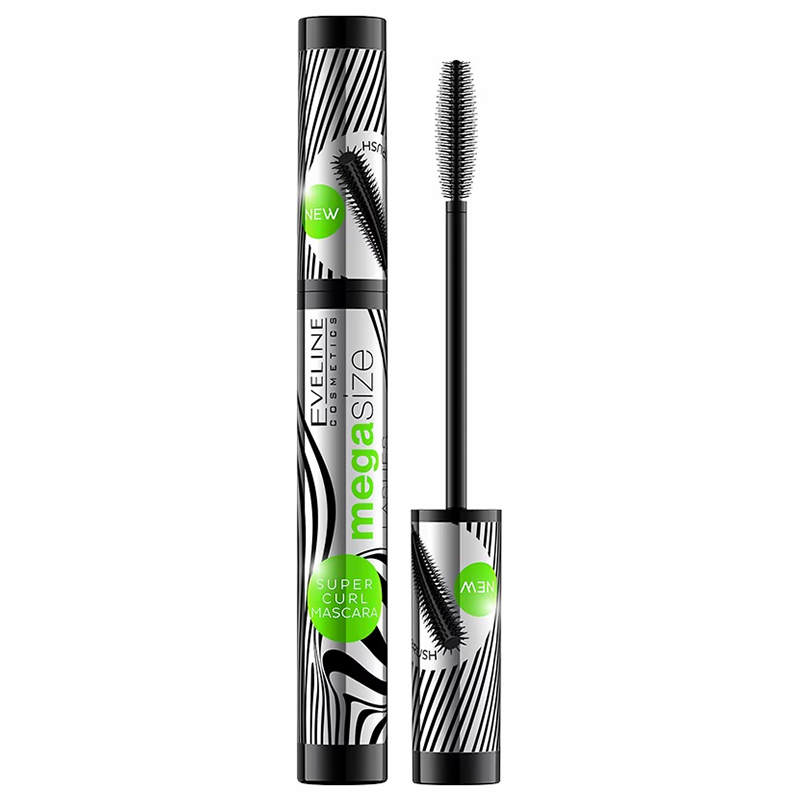 Nieznana Eveline Cosmetics Mega Size Lashes, tusz do rzęs, wydłużająco-podkręcający, czarny, 10 ml