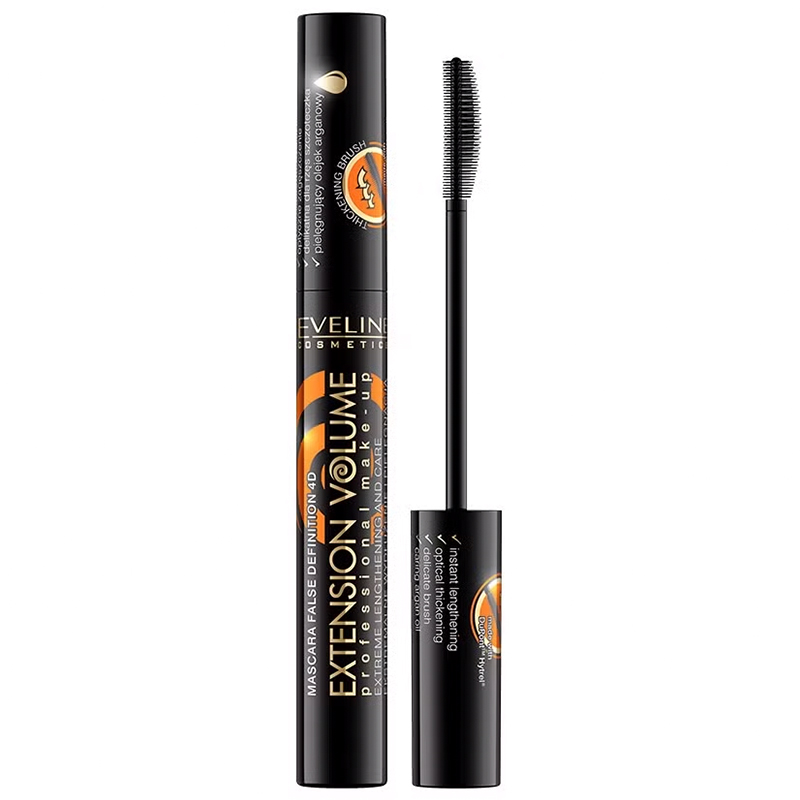 Nieznana Eveline Cosmetics Extension Volume, tusz do rzęs wydłużająco-pielęgnujący, czarny, 10 ml — Składniki i ocena