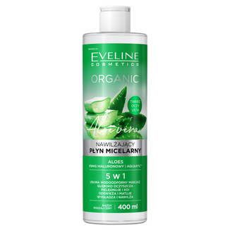 Eveline Cosmetics Organic, nawilżający płyn micelarny 5w1, Aloes, 400 ml - zdjęcie produktu