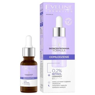 Eveline Cosmetics Skoncentrowana Formuła, serum odmładzające, 0,2% retinol, 18 ml - zdjęcie produktu