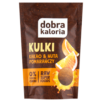 Dobra Kaloria Kulki, kakao & nuta pomarańczy, bez dodatku cukru, 65 g - zdjęcie produktu