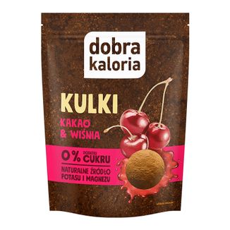 Dobra Kaloria Kulki, kakao & wiśnia, bez dodatku cukru, 58 g - zdjęcie produktu