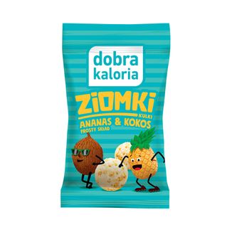 Dobra Kaloria Kulki Ziomki, ananas & kokos, 24 g - zdjęcie produktu