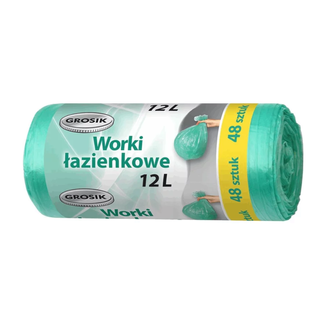Grosik, worki łazienkowe HD, 12 l, 48 sztuk USZKODZONE OPAKOWANIE - zdjęcie produktu