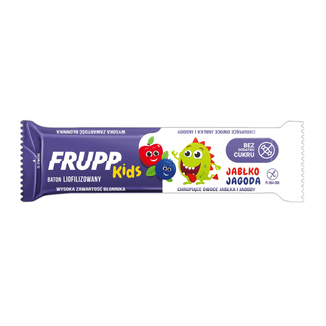 Celiko Frupp Kids, baton liofilizowany, jabłko, jagoda, bez dodatku cukru, 9 g - zdjęcie produktu