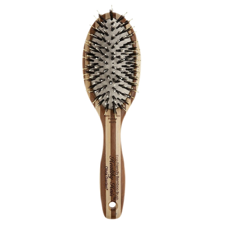 Olivia Garden, Bamboo Touch Collection, bambusowa szczotka do włosów z mieszanym włosiem, rozmiar S, 1 sztuka - zdjęcie produktu
