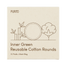 Purito Inner Green Reusable Cotton Rounds, bambusowo-bawełniane wielorazowe płatki kosmetyczne, 10 sztuk - miniaturka  zdjęcia produktu