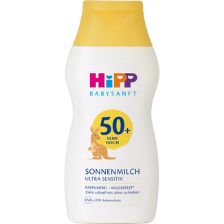 HiPP Babysanft, balsam ochronny na słońce, SPF 50+, 200 ml - zdjęcie produktu