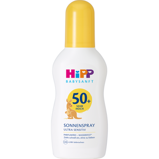 HiPP Babysanft, balsam ochronny na słońce, spray, SPF 50+, 150 ml - zdjęcie produktu