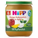 HiPP BIO od pokoleń, jabłka z mango i kremowym kokosem, po 5 miesiącu, 160 g - miniaturka zdjęcia produktu