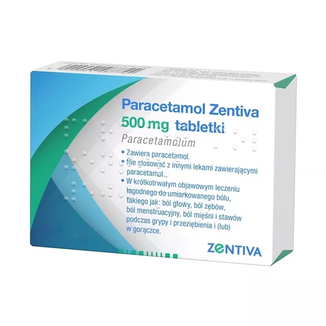 Paracetamol Zentiva 500 mg, 50 tabletek - zdjęcie produktu