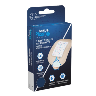 ActivePlast Special, plastry z kwasem hialuronowym, wspomagające gojenie, 20 sztuk USZKODZONE OPAKOWANIE - zdjęcie produktu