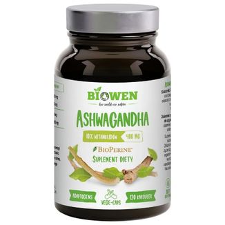 Biowen Ashwagandha, 120 kapsułek - zdjęcie produktu