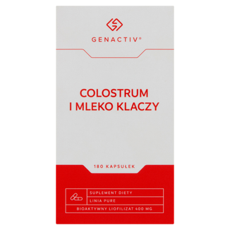 Genactiv Colostrum i Mleko Klaczy, 180 kapsułek KRÓTKA DATA - zdjęcie produktu