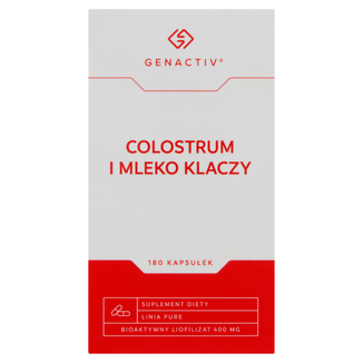 Genactiv Colostrum i Mleko Klaczy, 180 kapsułek - zdjęcie produktu