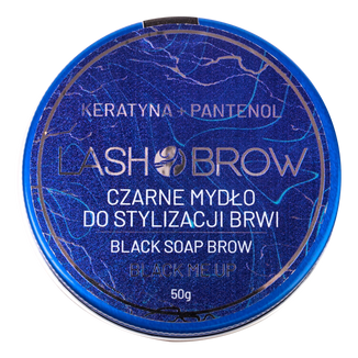 Lash Brow, czarne mydło do stylizacji brwi, keratyna + pantenol, 50 g - zdjęcie produktu