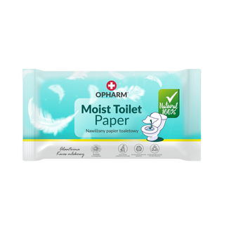 Opharm Moist Toilet Paper, nawilżany papier toaletowy, 48 sztuk - zdjęcie produktu