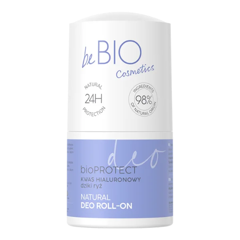 beBIO Ewa Chodakowska beBIO Ewa Chodakowska, naturalny dezodorant roll-on bioProtect, kwas hialuronowy i dziki ryż, 50 ml