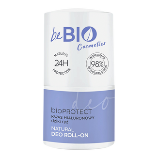 beBIO Ewa Chodakowska, naturalny dezodorant roll-on bioProtect, kwas hialuronowy i dziki ryż, 50 ml - zdjęcie produktu