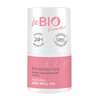 beBIO Ewa Chodakowska, naturalny dezodorant roll-on bioSensitive, kwas hialuronowy i wrzos, 50 ml - zdjęcie produktu